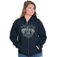 thumbnail image 3 of Pennsylvania Patriotic State Shape PA Unisex Fleece Graphic Zip Up Hoodie Brisco Brands 2X, 3 of 5