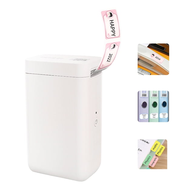 Riwcyla D101 Label Maker Machine Pocket Thermal Label Printer All in One Connect Prince DIY Date Journal Study Sticker Labeling Machine 10,25mm Label Width Compatible with iOS Android Microsoft