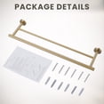 thumbnail image 6 of WOWOW 24 in. Stainless Steel Double Towel Bars for Bathroom, Wall Mount Towel Holder in Gold, 6 of 6
