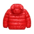 thumbnail image 3 of Otqutp Toddler Classic Coat Winter Windproof Luminous Rabbit Pattern Bear Ears Hooded Coat Jacket Children's Warm Down Jacket with Pocket(Red,4-5 Years), 3 of 3