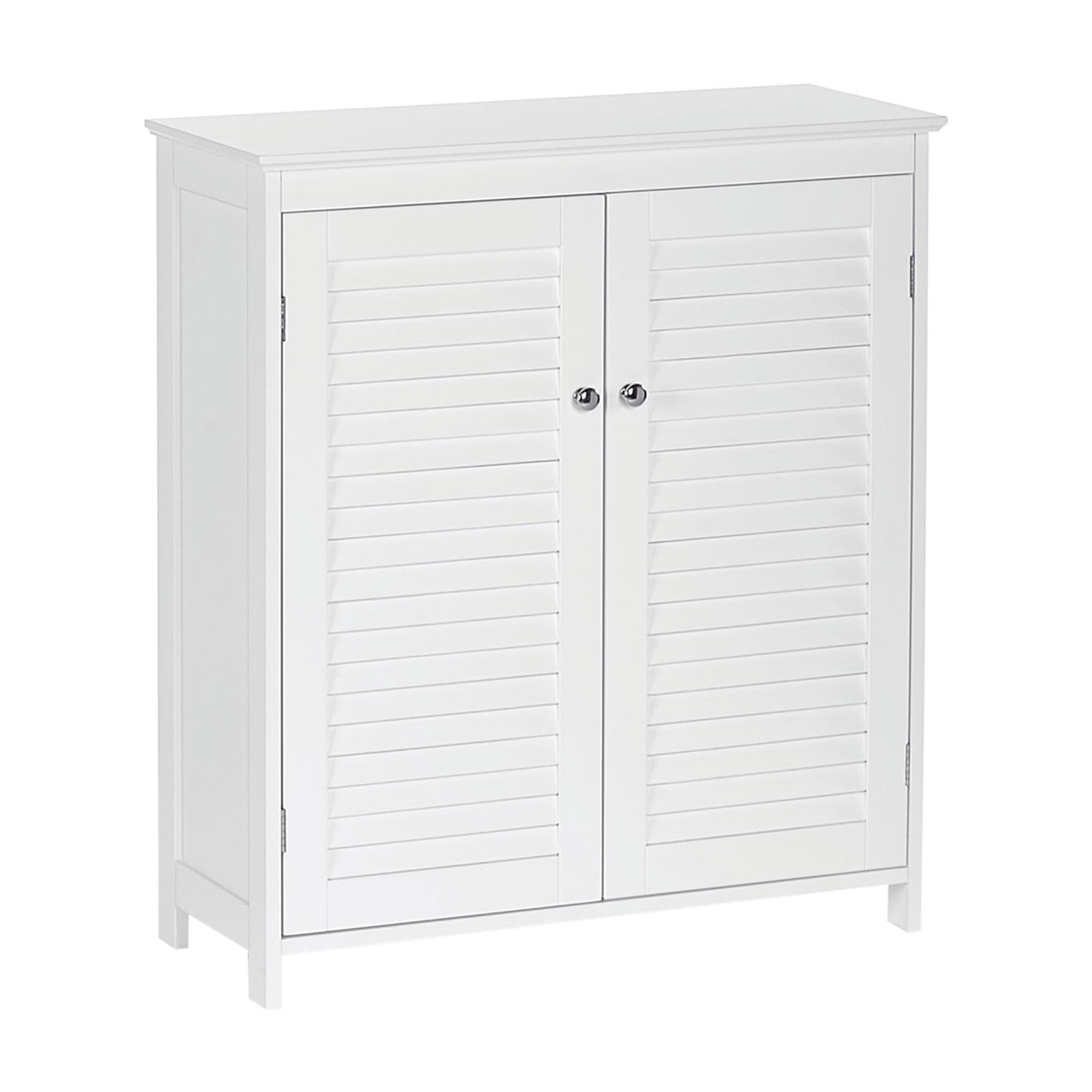 RiverRidge Ellsworth 2-Door Bathroom Linen Storage Cabinet and Laundry Shelf - White