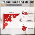 thumbnail image 2 of Uxcell 4 Pcs Hollow Mirror Wall Stickers, Acrylic Corner Decorative Pattern Decals Self Adhesive Mirror Stickers for Bathroom Living Room Bedroom Ceiling Office (Wine Red, 7.9x7.9"), 2 of 6