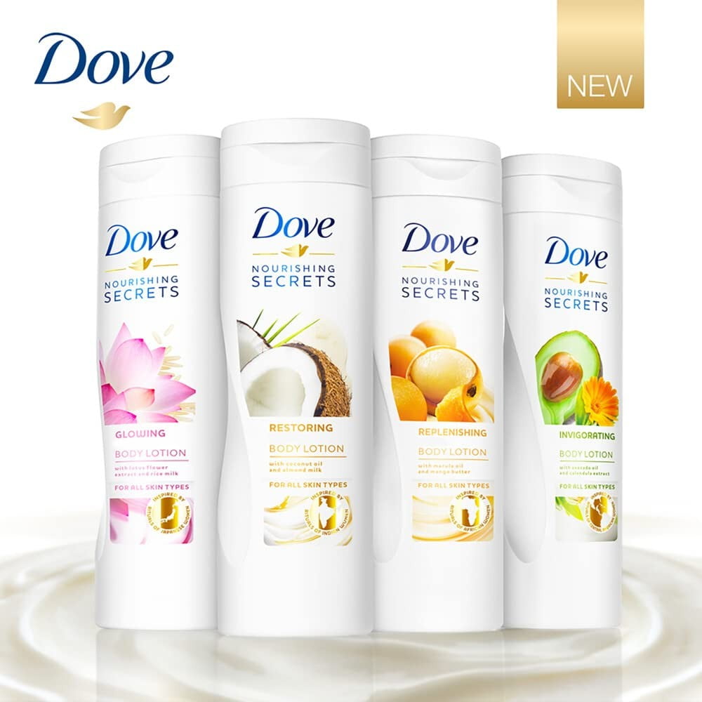 DOVE NOURISHING SECRETS INVIGORATING RITUAL BODY LOTION WITH AVOCADO OIL AND CALENDULA EXTRACT Pack of 12
