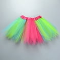 thumbnail image 2 of Dpytoraw Toddler Girls Rainbow Birthday Party Tutu Skirt Performance Skirt Cute Patchwork Color Skirt Size One Size, 2 of 4
