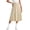 Khaki, variant on Children'S Summer Solid Color School Opening Season Relaxed Sports Elastic Waist College Skirt For Kids Pink 9-10Years