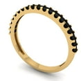 thumbnail image 2 of 0.285 ctw Wedding Band for Women - 14K Yellow Gold Natural Onyx Stackable Eternity Ring, 2 of 6