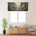 thumbnail image 2 of Deer Kitchen Window Curtain Valance Nature Forest Wildlife Animal Elk Woodland Waterfall Window Treatment for Living Room Bedroom Bathroom 54 by 18 in, 1 Panel, 2 of 6
