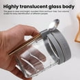 thumbnail image 4 of Sunjoy Tech 2Pcs Glass Oatmeal Breakfast Cups with Spoon Good Sealing Clear Scale Design Large Diameter Breakfast Bowls, 4 of 7
