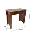 thumbnail image 5 of Wooden Frame Writing Desk with 1 Drawer and Slatted Sides, Brown- Saltoro Sherpi, 5 of 5