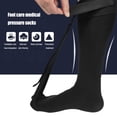 thumbnail image 4 of QualitChoice Chaussettes de Compression Talon Extensible Bas Maison Doux Confortable Respirant Réutilisable Soins des Pieds pour Femmes Hommes Blanc G Noir m, 4 of 6
