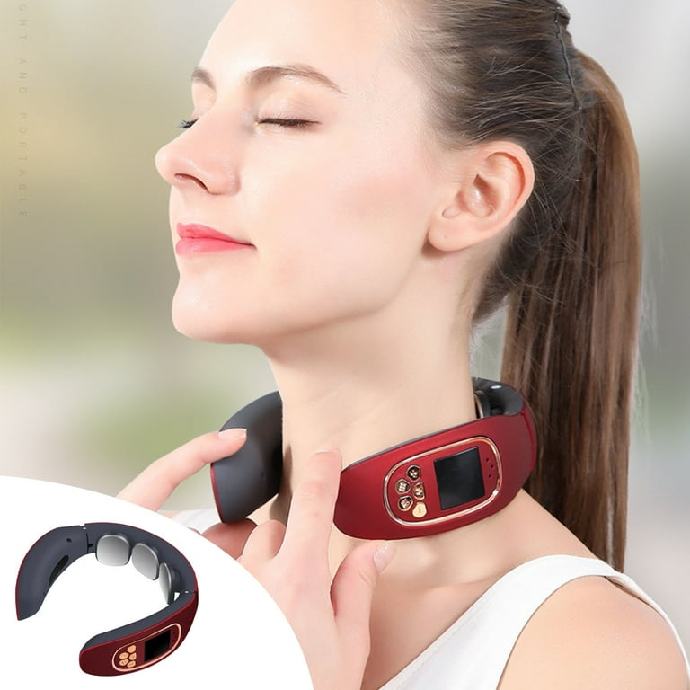 Electric Neck Massager For Pain Relief, Intelligent Neck Massager With  Heat, 4 Modes 15 Level Cordless Deep Tissue Point Massager, Portable Neck