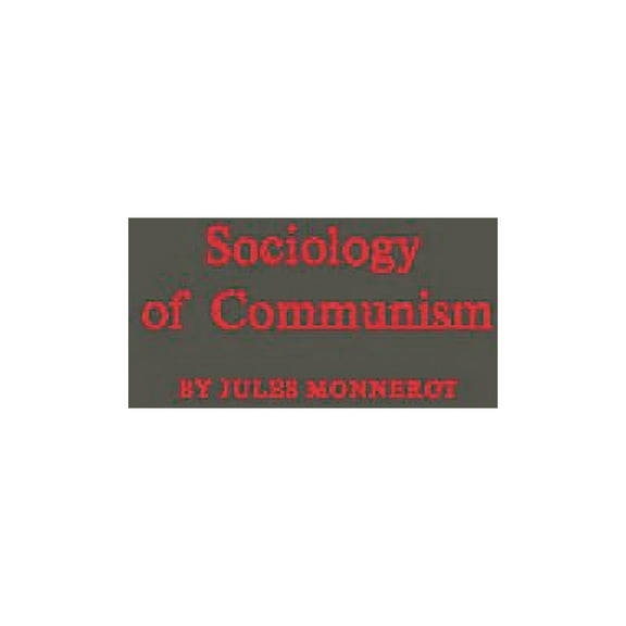 Sociology of Communism, (Hardcover)