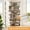 White (1), variant on Corner Bookshelf, 6 Tiers Corner Bookcases with Baffles, 6-Tier Corner Bookshelf with Baffles,Large Storage Corner Bookshelf Display Rack 71''Tall Modern L shaprner Etagere Bookcase Corner Shelf L Sha