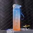thumbnail image 1 of Botella de bebida de 1000 ml Botella de agua fría con gradiente esmerilado para exteriores (azul) Ehuebsd Para estrenar, 1 of 8