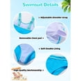 thumbnail image 5 of Usaibhir Girls Swimsuit Two Piece High Waist Athletic Piping Girls Bathing Suit Cute Fashion Classic Bikinis Set Kids Swim Suits 9-15T, 5 of 8