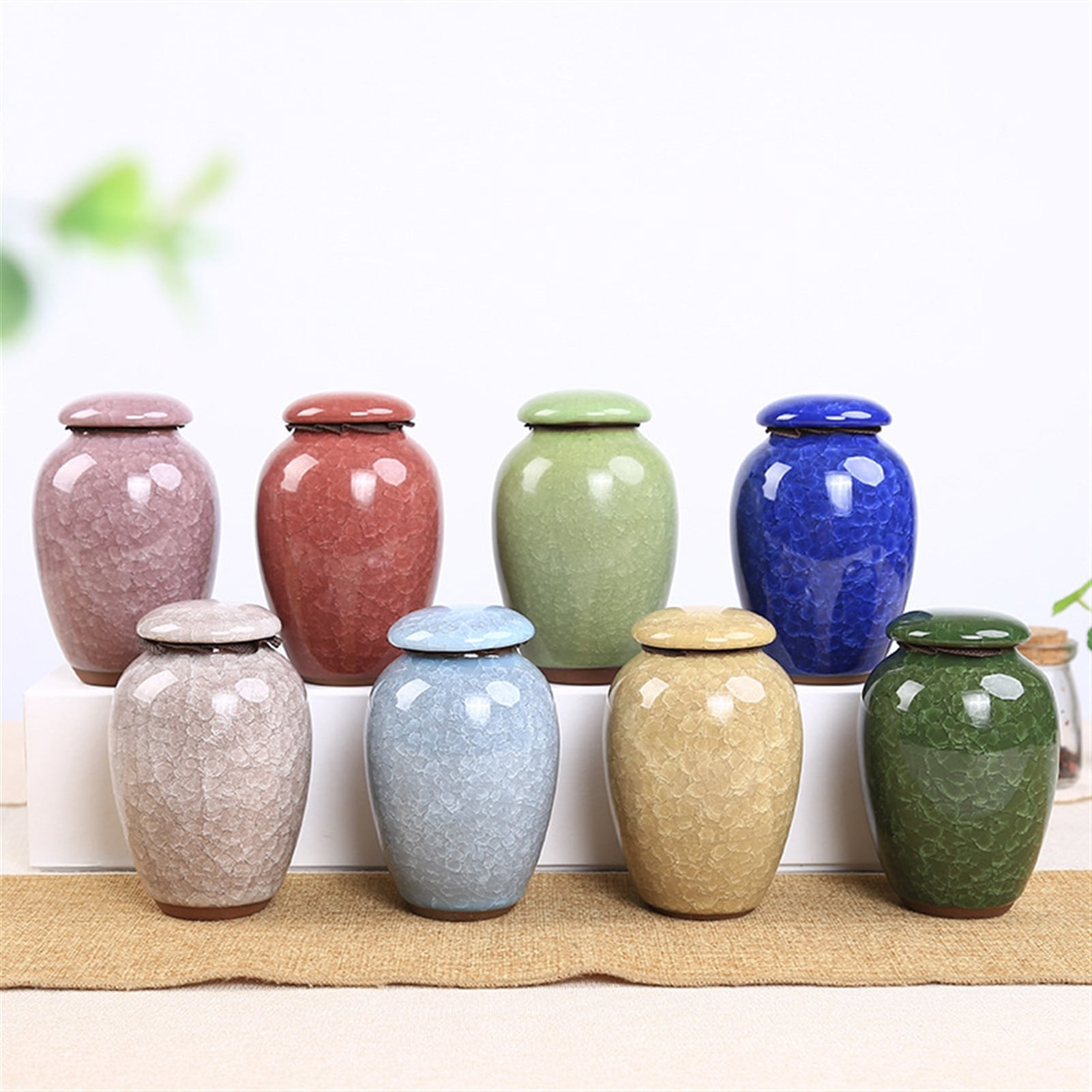 Small Pet Urn Bird Dog Pet Urns Cremation Pet Caskets Funeral Vase Cat Cremation Ash Made Ceramics Hand Painted