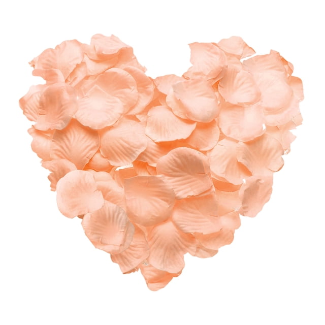 Uxcell 1000 piezas de pétalos de rosa artificiales, pétalos de flores de seda falsa para decoración de bodas, fiestas, propuestas y aniversarios, dorado claro