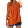 thumbnail image 6 of Omexry Workout Tank Tops Woman Women's Solid Color V-Neck Button Sleeveless Pocket Pullover Fashionable Tank, 6 of 9