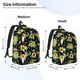 thumbnail image 2 of Disketp Sunflower Skull Boho print Canvas Backpack Lightweight Travel Daypack Student Rucksack Laptop Backpack-, 2 of 5