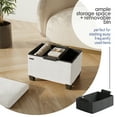 thumbnail image 3 of Hearth & Harbor Storage Ottoman Bench, Boucle 16" Ottoman with Storage , White, 3 of 9