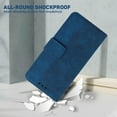 thumbnail image 7 of Wallet Phone Case Cover Compatible with iPhone 15 Plus, Vintage for Men Business Embossed PU Leather Flip Protective Case with Wrist Strap Kickstand for Apple iPhone 15 Plus 6.7 inch,Blue, 7 of 7