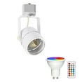 thumbnail image 1 of FSLiving Lumière de Piste Réglable Type H, Projecteur de Plafond Circulaire Télécommande, Changement de Couleur RGB Blanc GU10 Minuterie Mini Lumières Montées sur Piste pour Cuisine Magasin Fenêtre Boule Disco, Blanc, 1 of 7