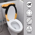 thumbnail image 3 of HELLHERO Halloween Pattern Design Bathroom Toilet Lid Cover Set Thankful Fall 2 Piece Set Washable and Reusable Adjustable Bathroom Seat Covers Stretch, 3 of 8