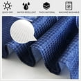 thumbnail image 3 of Blue Moroccan Shower Curtain Navy Blue Shower Curtains for Bathroom Elegant Paisley Dark Blue and White Shower Curtain Set with Hooks Indigo Ink Blue Waffle Weave Water Repellent Washable 72x72 Inch, 3 of 8