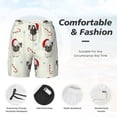 thumbnail image 3 of Naloa Christmas Pug Dog Print Men Swim Trunks with Compression Liner ,Board Shorts,Men's Swim Shorts with Drawstring and Elastic Waistband-Medium, 3 of 6