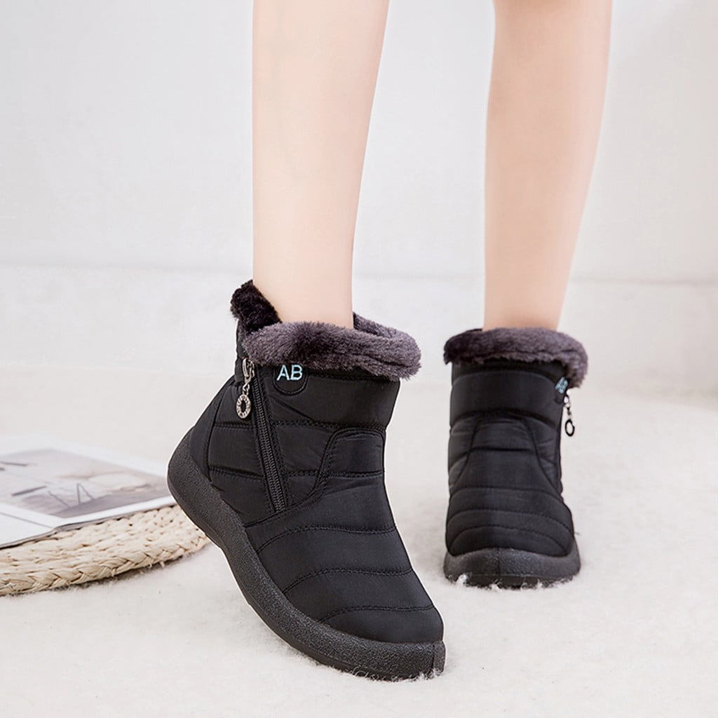 Details about   2020 Winter Womens Flats Heels Casual Outdoor Warm Ankle Boots Ladies Shoes