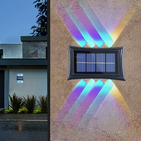 

Solar Wall Lights Outdoor Waterproof Solar Wall Lights Decorative LED Outdoor Solar Lights Land-scape Spotlights Garden Lights Wireless Solar Powered Outdoor Lights/Lighting for Yard Walkway