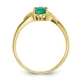 thumbnail image 2 of 10k Yellow Gold Emerald Birthstone Ring May Gemstone, 2 of 9