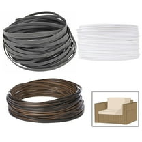 120ft Plastic Rattan Repair Kit Flat wicker for DIY Patio Furniture Restoration White Smile Home