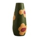 thumbnail image 3 of Jarrones de flores minimalistas para decoración del hogar, centros de mesa con flores, jarrón de cerámica pintado. Verde, 3 of 9