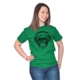 thumbnail image 3 of Smile Monkey Headphones Hipster Funny Plus Size Crewneck Graphic Tee Shirt Brisco Brands 2X, 3 of 5