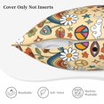 thumbnail image 5 of Kll Mushrooms And Rainbows Peace Decorative Throw Pillow Covers Velvet Soft For Couch Sofa Bedroom Living Room Outdoor -16"X16", 5 of 8