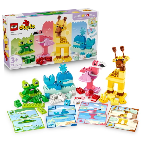 LEGO DUPLO Animal Building Game - Learning Toy for Toddlers, Boys & Girls, Ages 3 - Educational Matching Toy for Fine Motor Skills - Gift for Birthdays - 10472