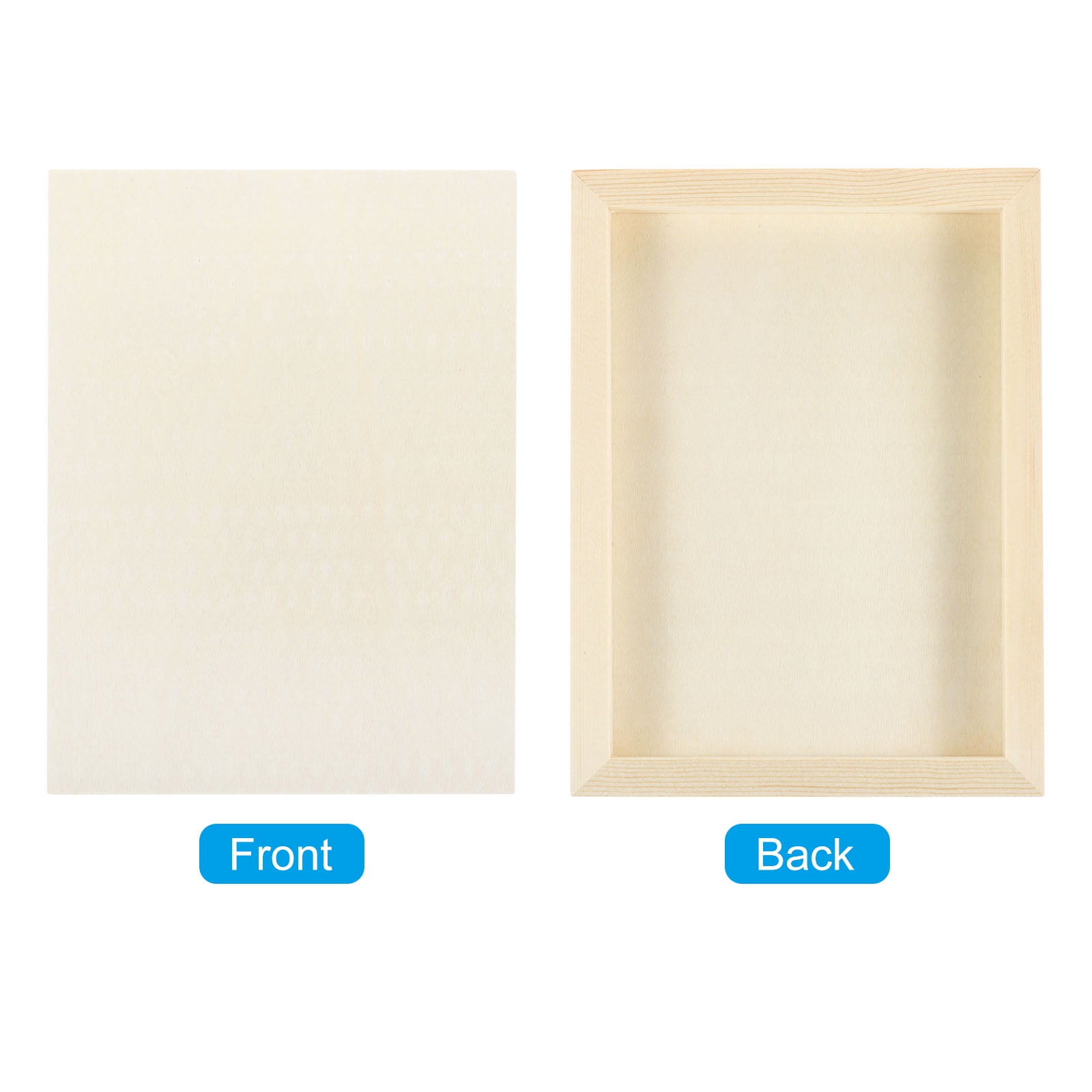 Uxcell 6"x8" Wood Panels Board, 6Pcs Unfinished Square Wood Canvas Wood Panel Painting Board, Wood Color