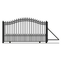 ALEKO Garden Yard Steel Sliding Driveway Gate 18 feet Prague Style Black