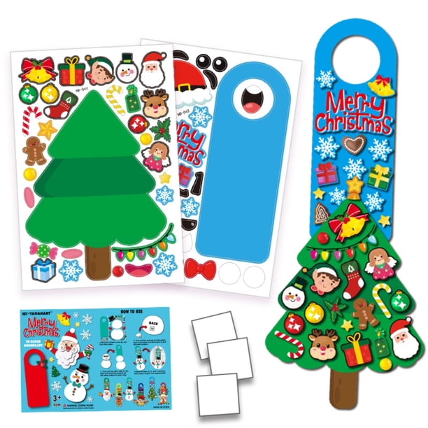 Puerta De Navidad Decoración Del Hogar Adhesivo Colgante De Puerta 3D De Navidad Para Niños Yuarrent HA043948-04