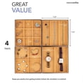 thumbnail image 6 of Stackable Jewelry Organizer Storage Trays and Lid - 4 Faux Leather Trays by Stock Your Home, 6 of 6