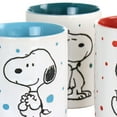thumbnail image 5 of Gibson Peanuts Freckled Joy 15oz Stoneware 4 Piece Mug Set in Assorted Designs, 5 of 7