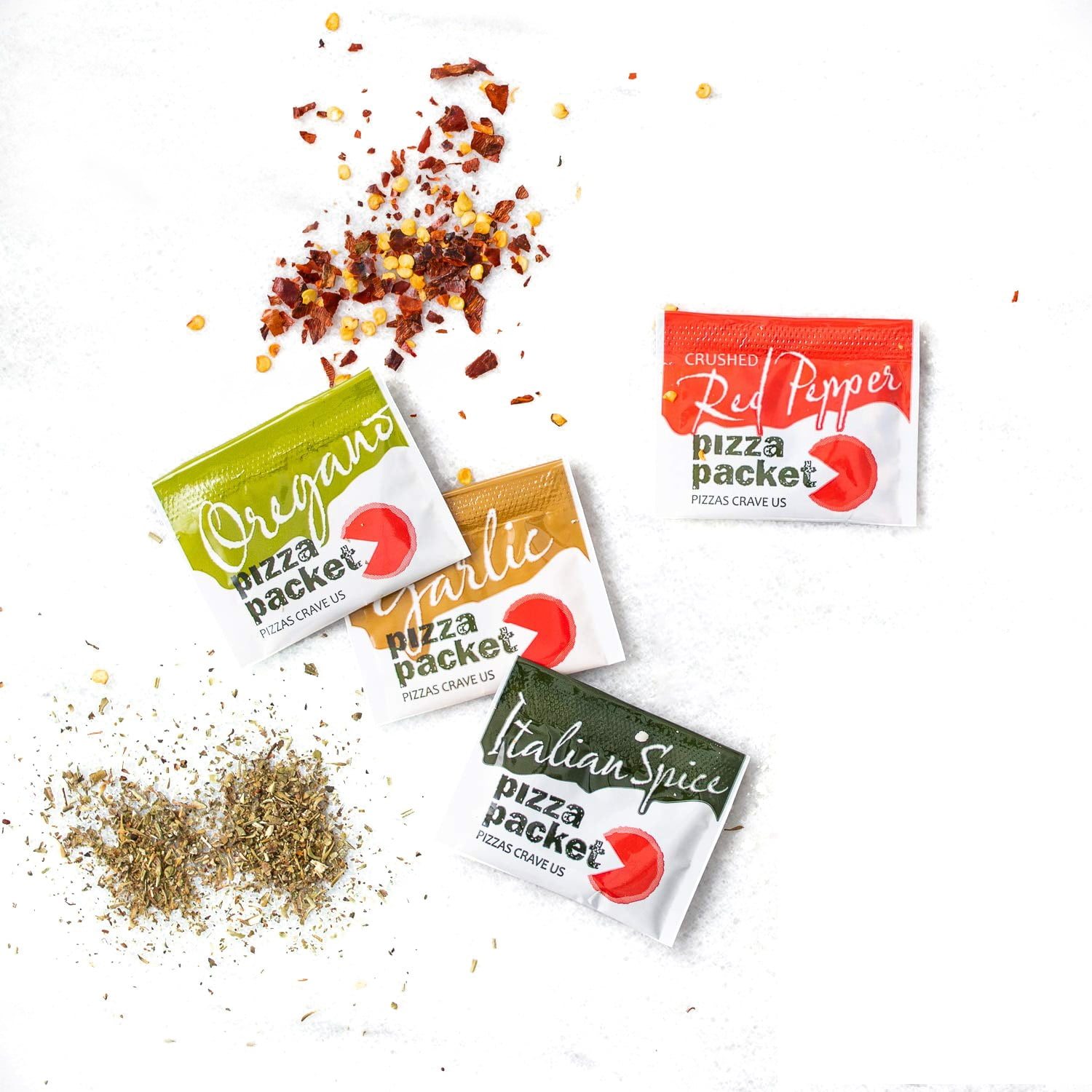Single Serve Spice Pouches, Safe Individual Size Spices by Pizza Packet