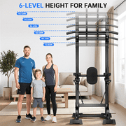 Evitormill Pull Up Bar Power Tower Dip Bar Station 660LBS Dip Stand Multi-Function Home Strength Training Fitness Workout Station for Home Gym