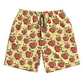 thumbnail image 3 of Uemuo Fruit Pattern Men's Swim Trunks Hawaiian Beach Bathing Suit Swimsuits Beach Quick-Dry Shorts with Pockets-Small, 3 of 9