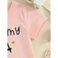 thumbnail image 5 of Mevireiy I Love my Papa Cute Grandpa Baby Casual T Shirt Pullover Tops Shower Gift,Pink,3-4 Years, 5 of 7