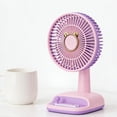 thumbnail image 2 of Small Desk Fan Usb Rechargeable, Quiet Portable Desktop Fan for Office, 3 Speeds, 2 of 6
