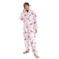 thumbnail image 5 of Flamingos and Flowers Pattern One Piece Pajamas Soft Jumpsuit Cozy Sleep and Play Romper Zipper and Pockets 9Y-11Y, 5 of 8