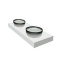 thumbnail image 2 of Scotch 14" Round Decorative Black Gradient Glass Sinks With 60" White Base, 2 of 7