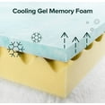 thumbnail image 3 of 4 Inch Swirl Gel Cooling Memory Foam Mattress Topper / Cooling, Airflow Design / CertiPUR-US Certified, King Yellow, 3 of 5